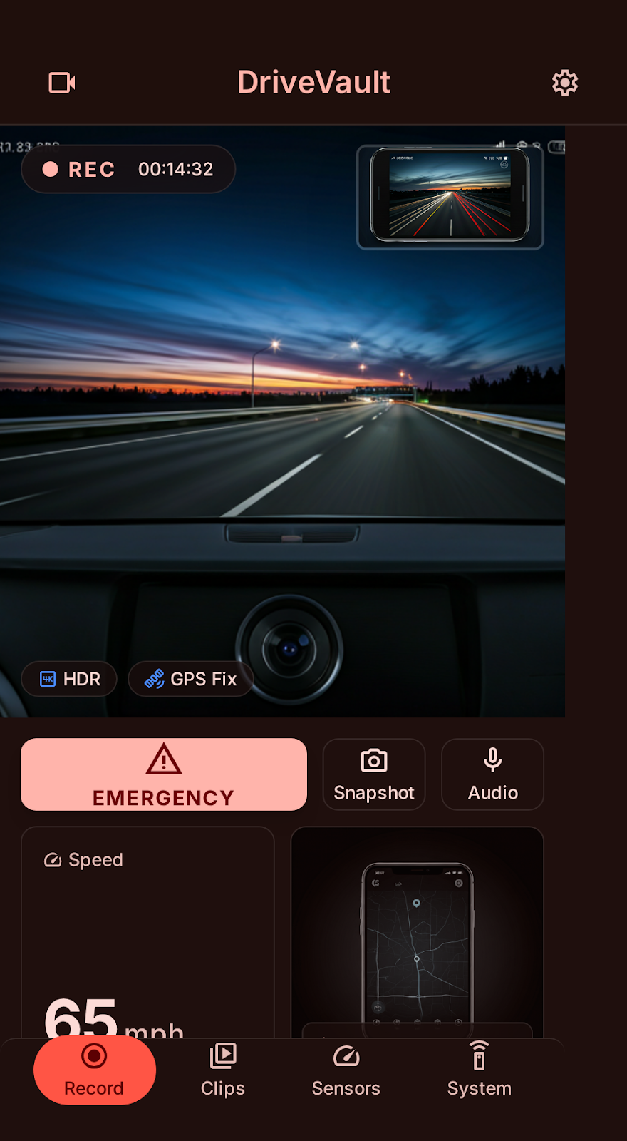 Recording with GPS overlay