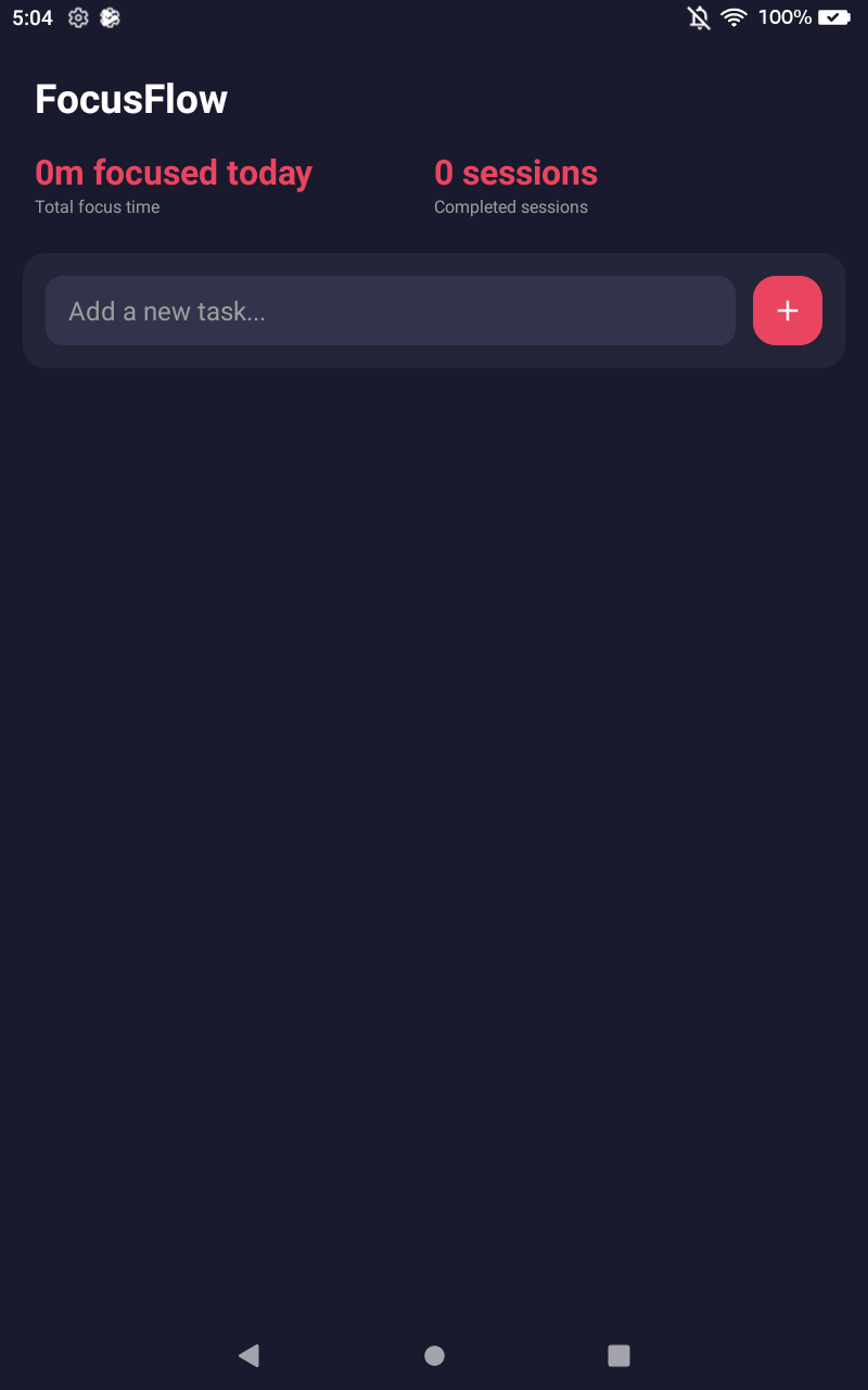 FocusFlow App Screenshot