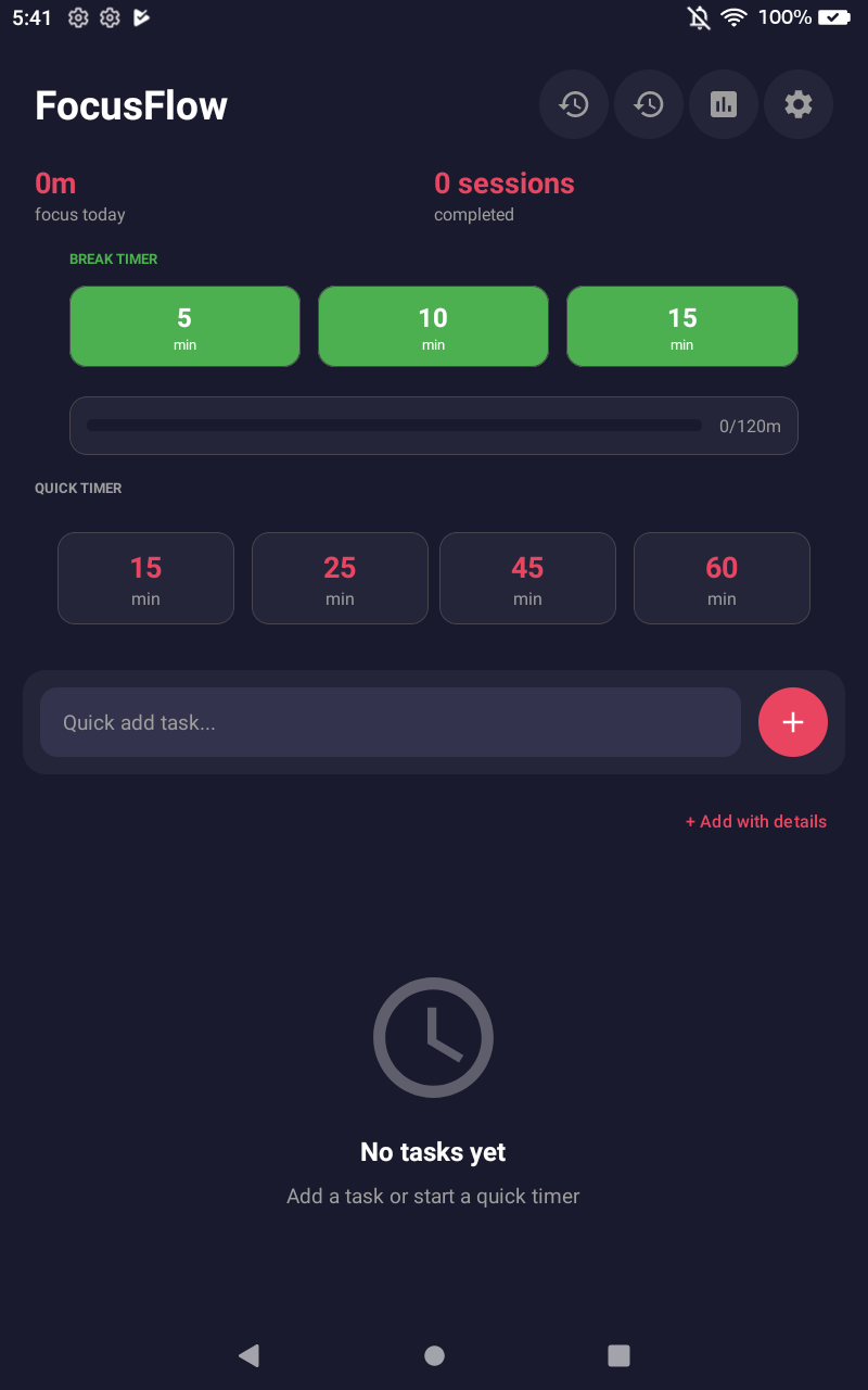 FocusFlow Statistics