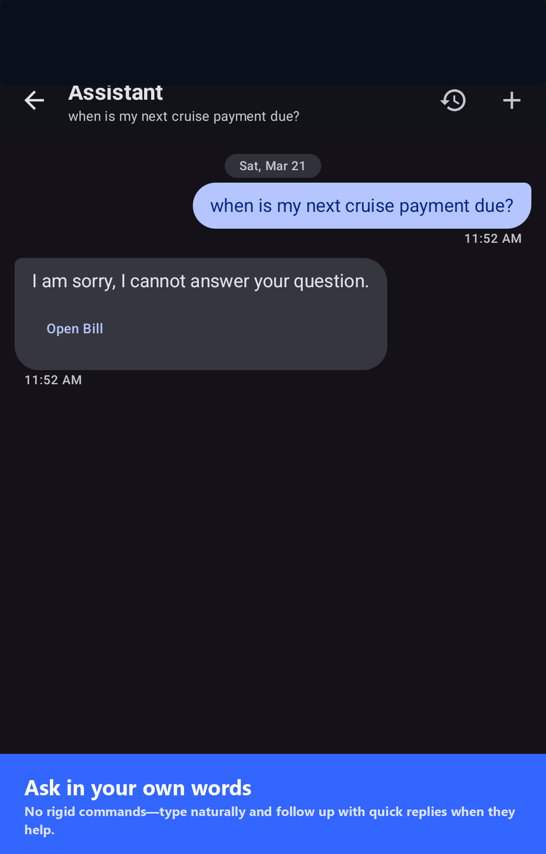 Ask in your own words