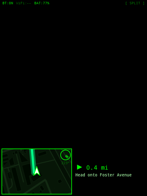 Glasses compass view