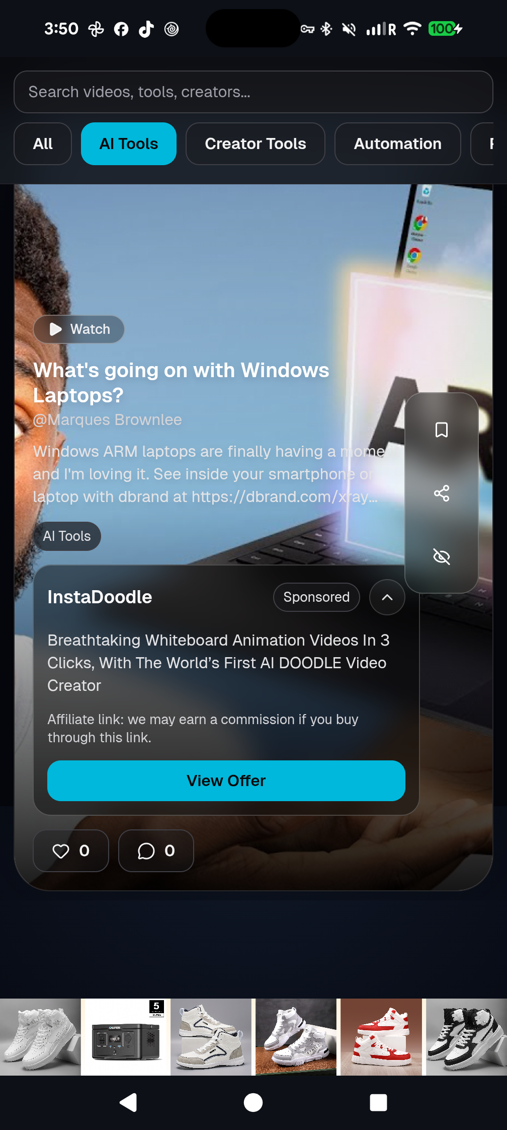 ToolTok Android app deeper in the feed