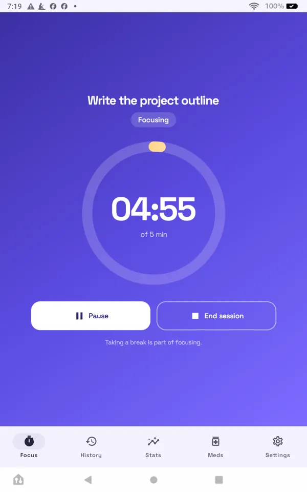 Running: one task, one timer