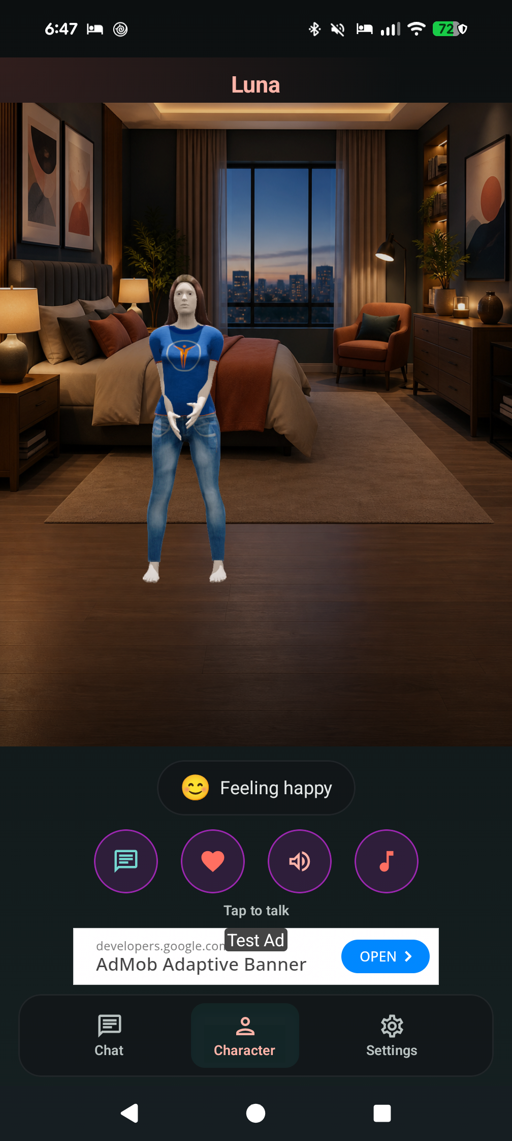 3D character view