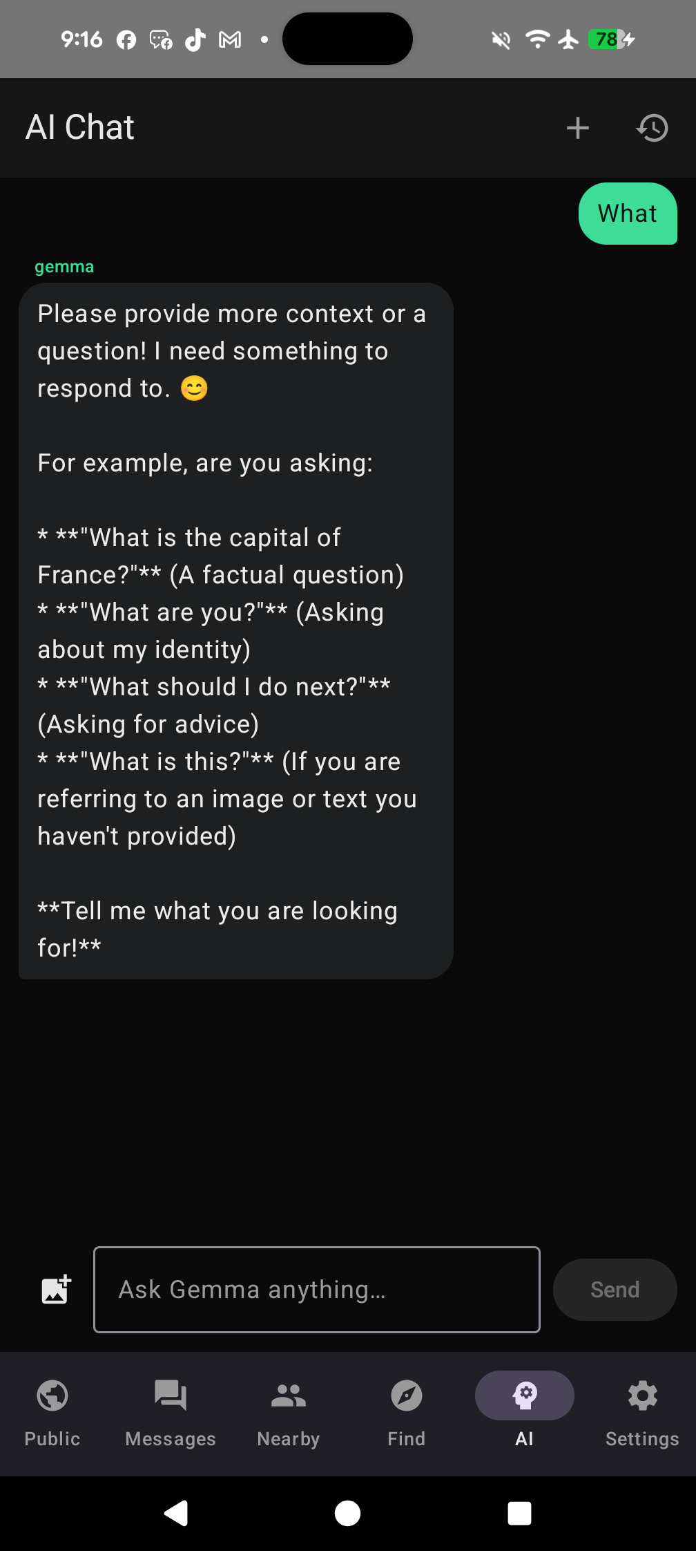 On-device AI chat