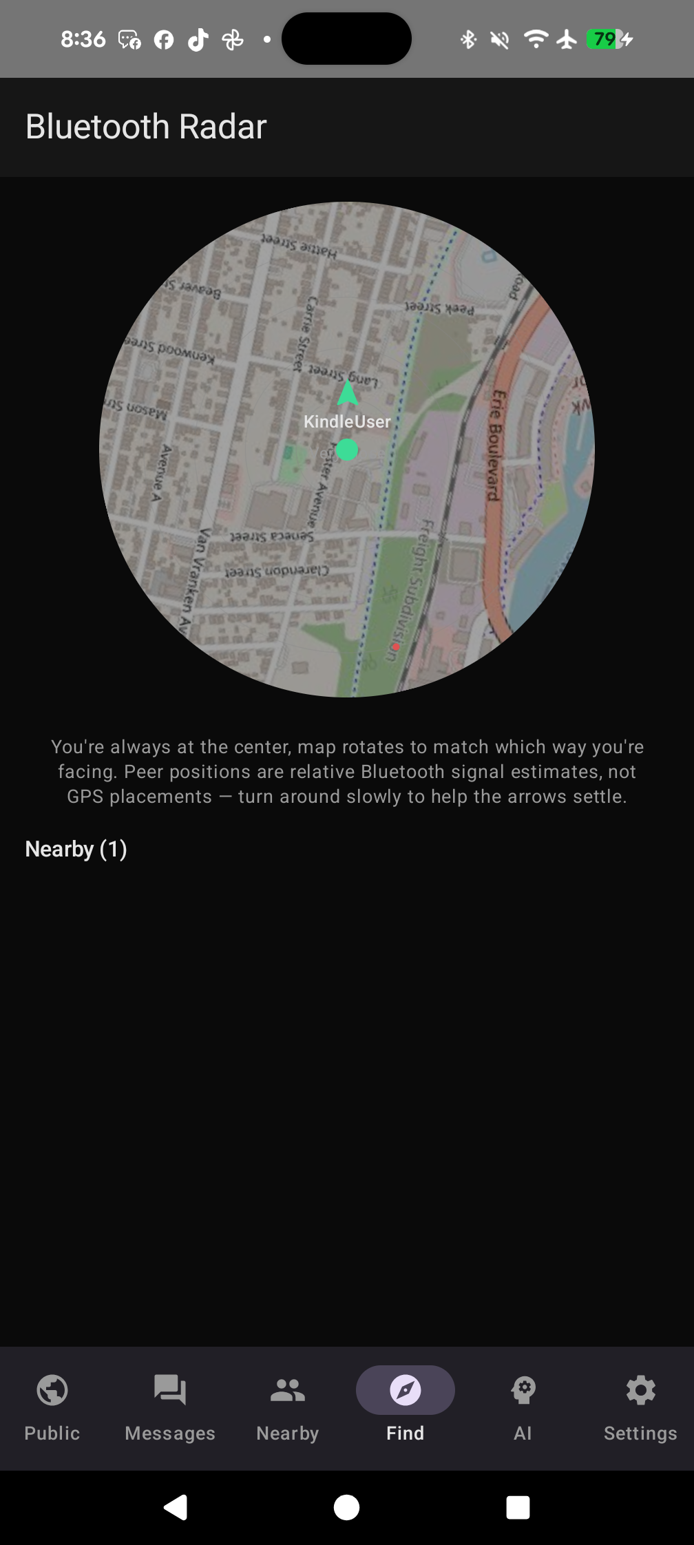 Bluetooth radar