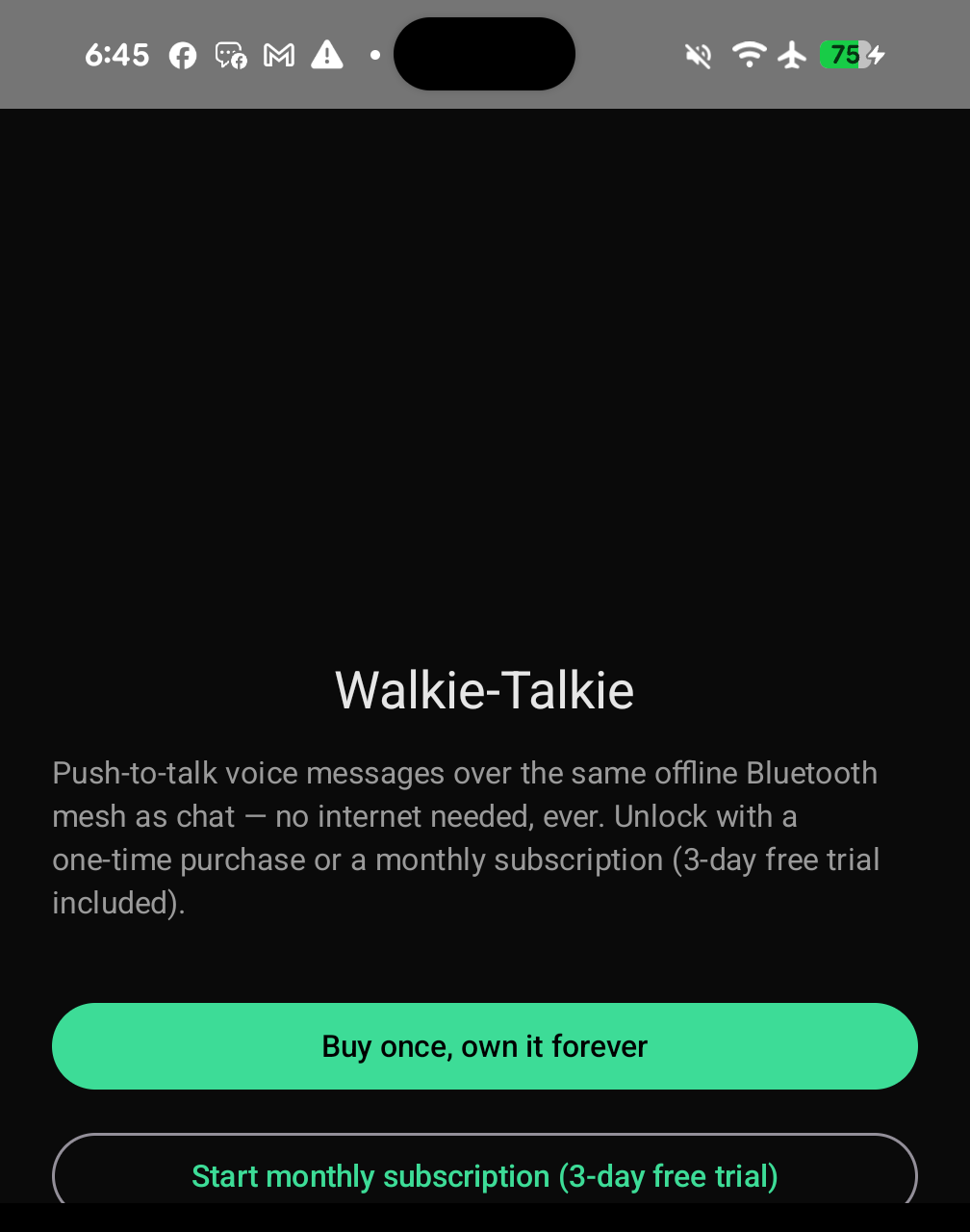 Walkie-Talkie feature