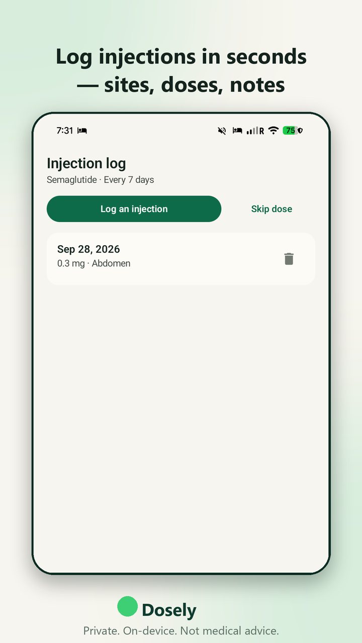 Injection log