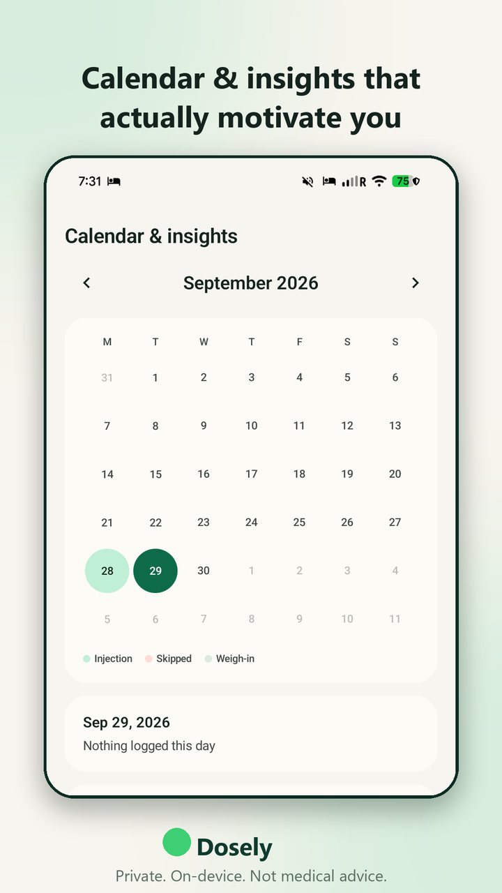 Calendar and insights
