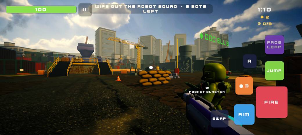In a mission with squad mate Doc Ellis, the ability button and the gear counter