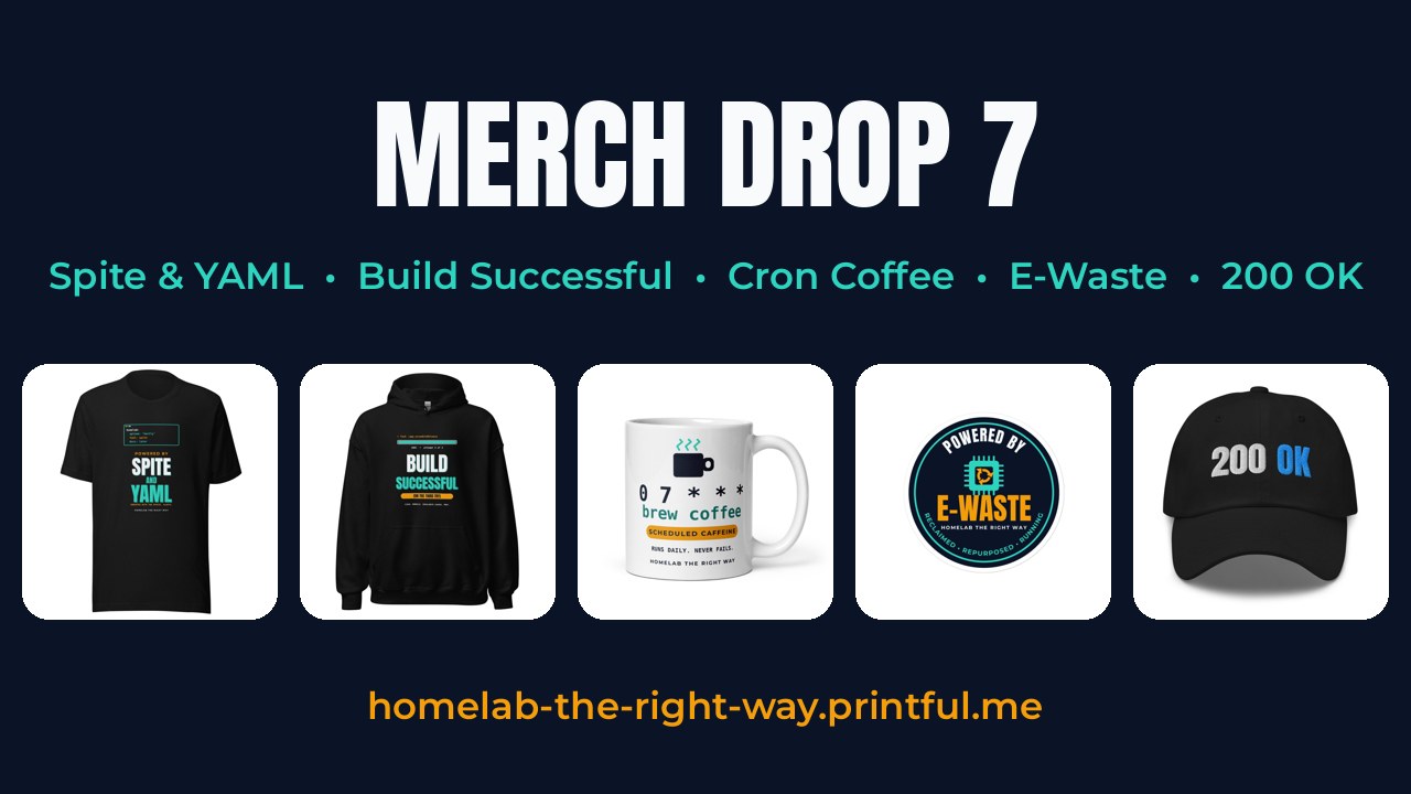 Merch drop 7: spite, YAML, a third-try build and the best status code