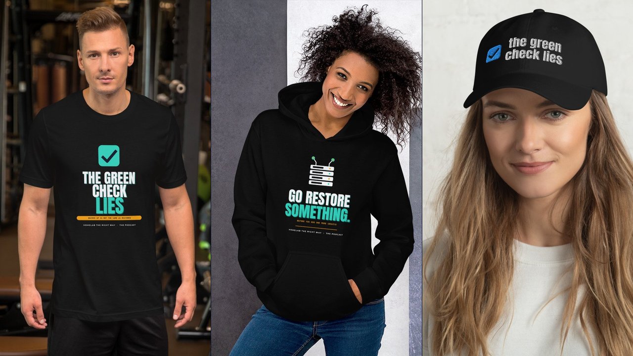 Podcast merch: seven designs straight out of episode 1 (the green check lies, and a turtle)