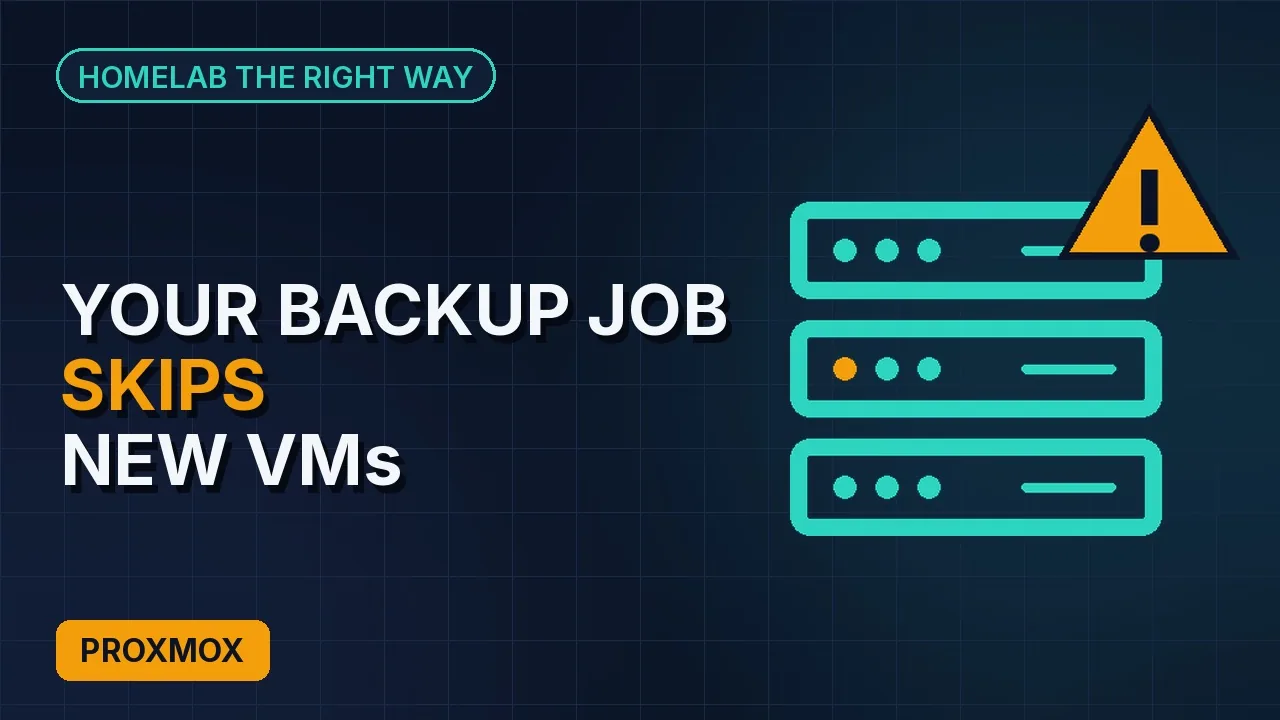 Your Proxmox backup job is probably skipping your new VMs