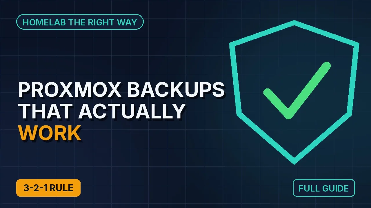 Proxmox backups that actually work: 3-2-1, step by step