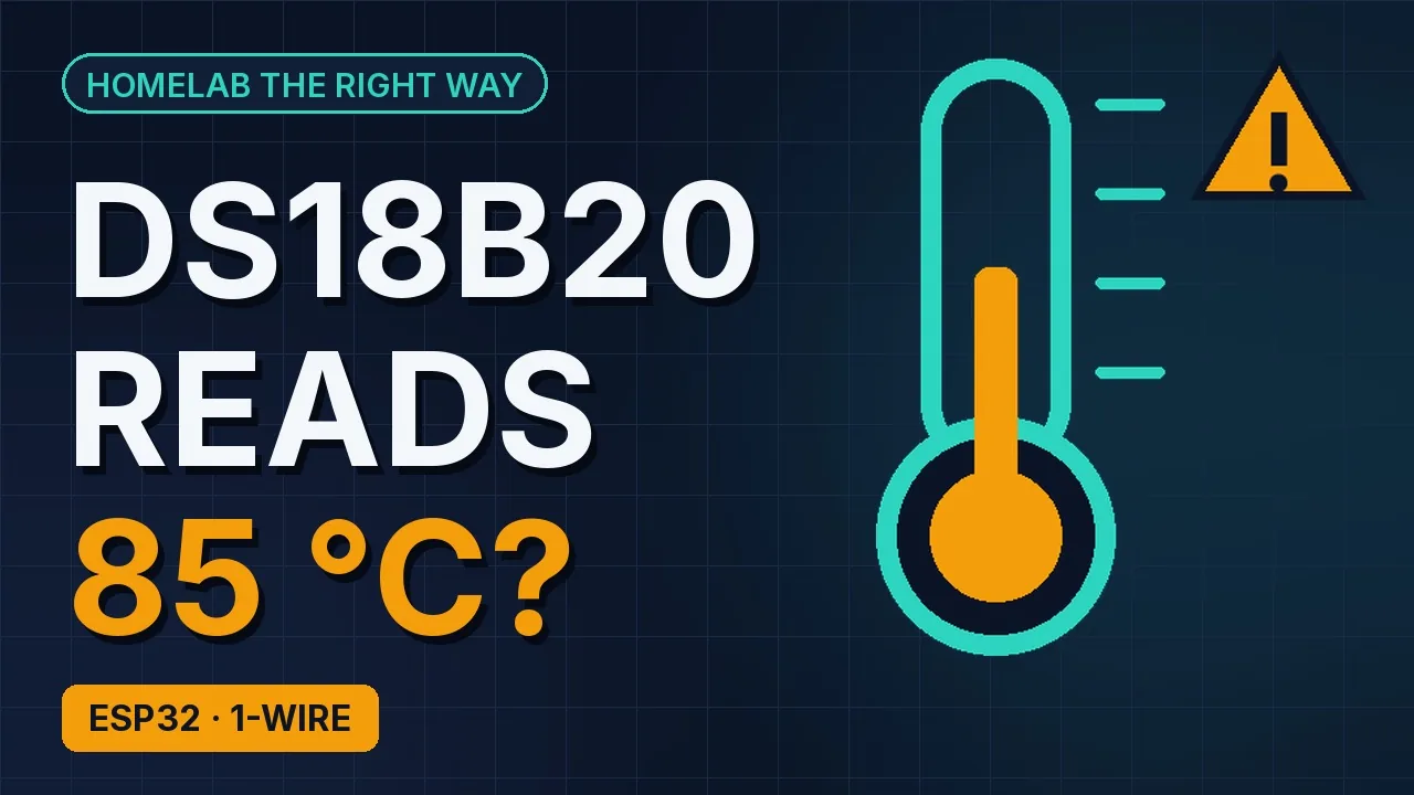 DS18B20 reads 85 °C or -127 °C? Here's why