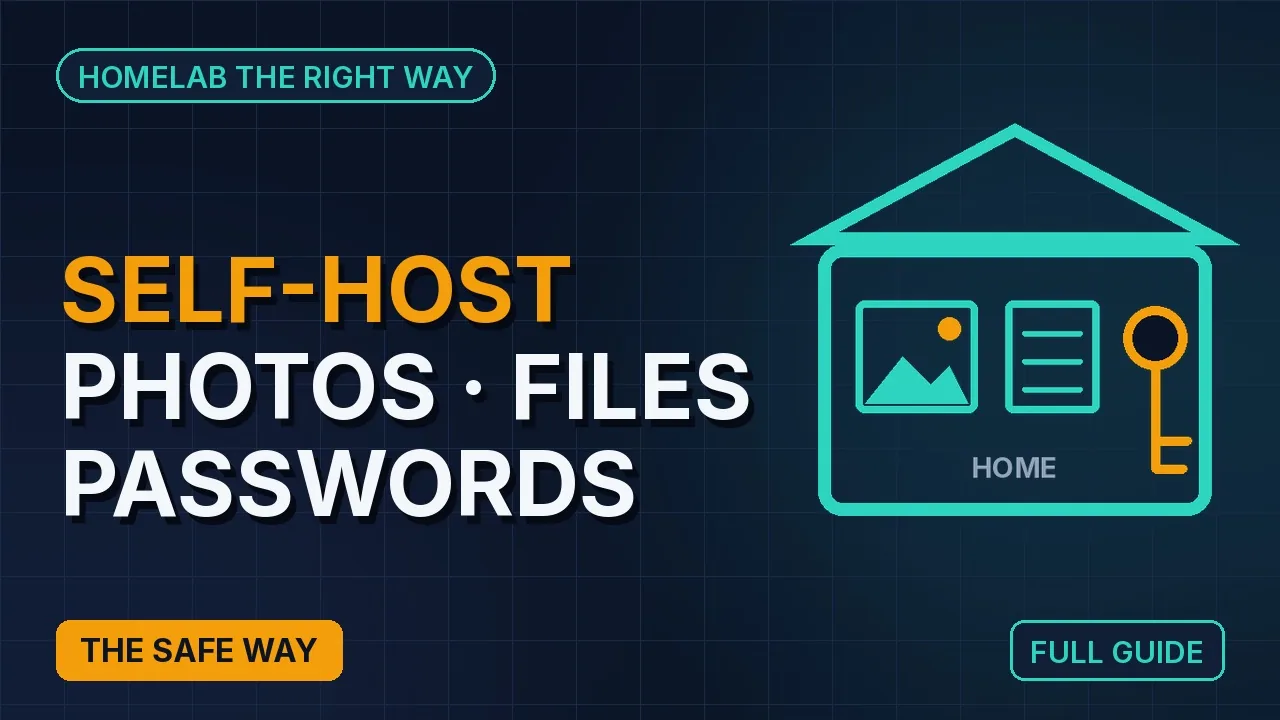 Self-host your photos, files and passwords the safe way