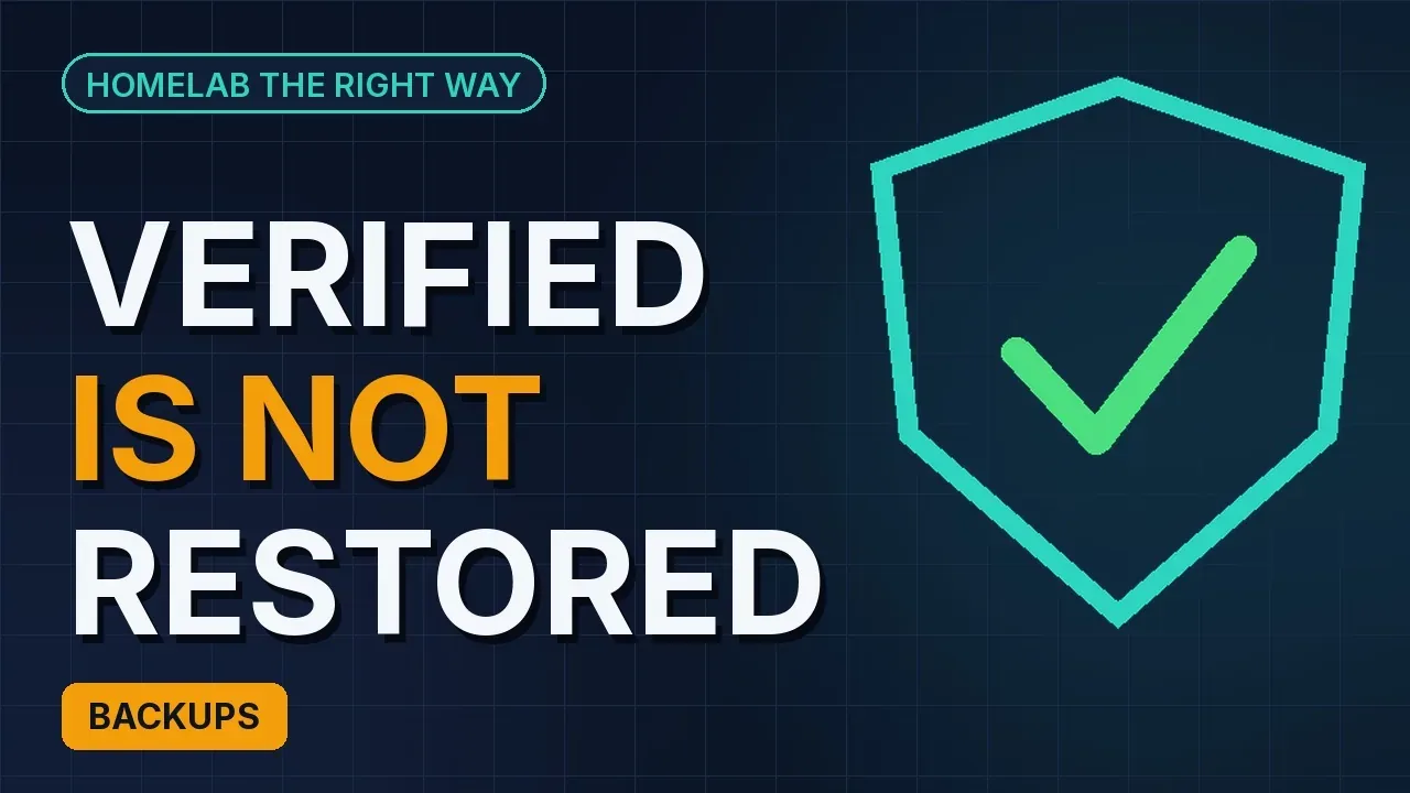 Verified isn't restored: what each check proves