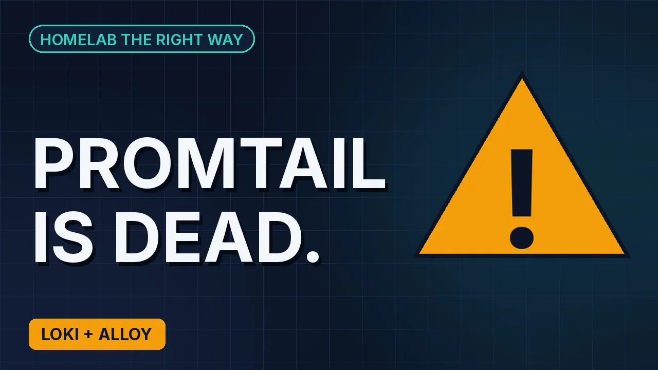 Promtail is dead: ship your homelab logs to Loki with Grafana Alloy