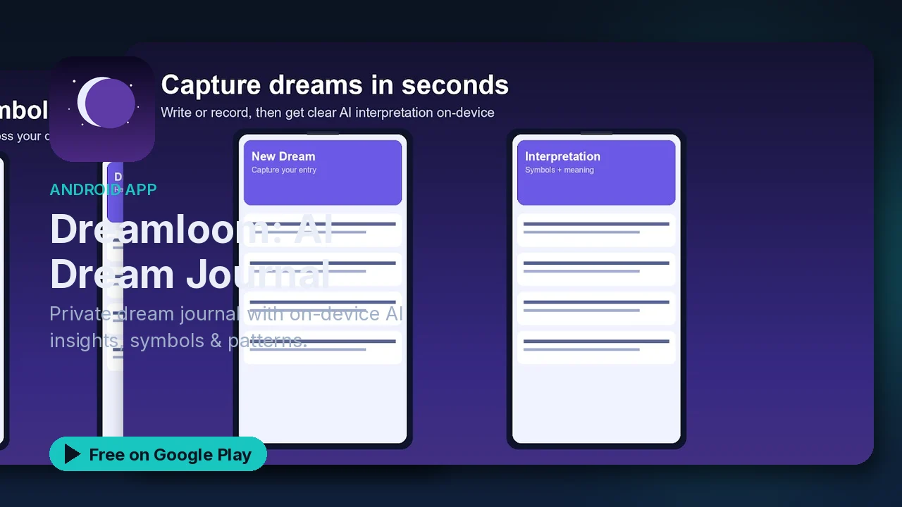 Dreamloom: a private dream journal with on-device AI insights