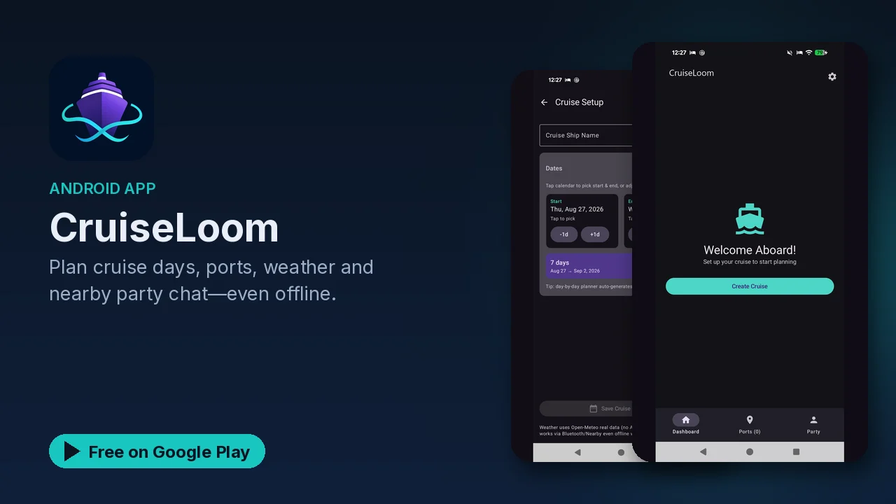CruiseLoom: an offline-first planner for cruise days and ports