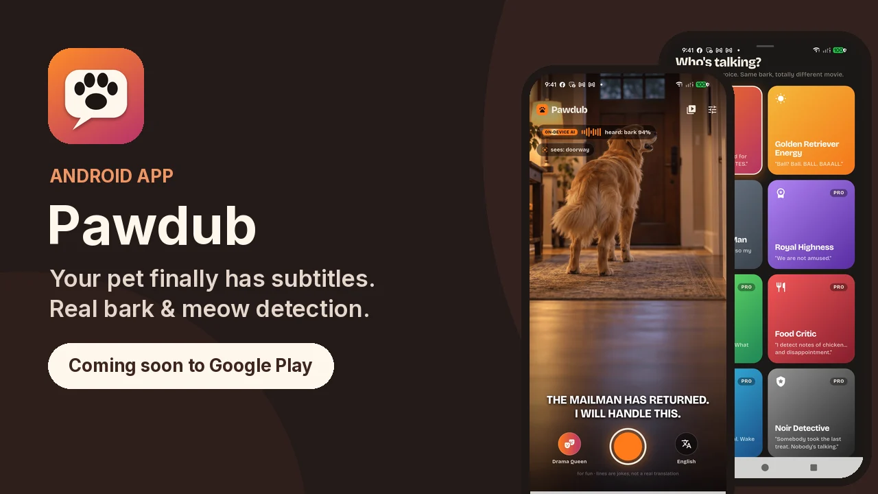 Pawdub: your dog finally has subtitles (and yes, it's a joke app that really listens)