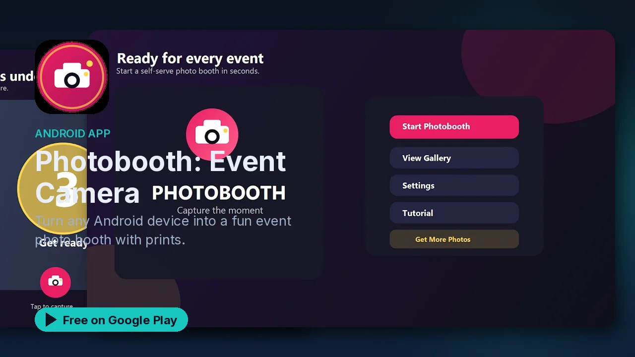 Photobooth: run an event photo booth from an Android phone or tablet