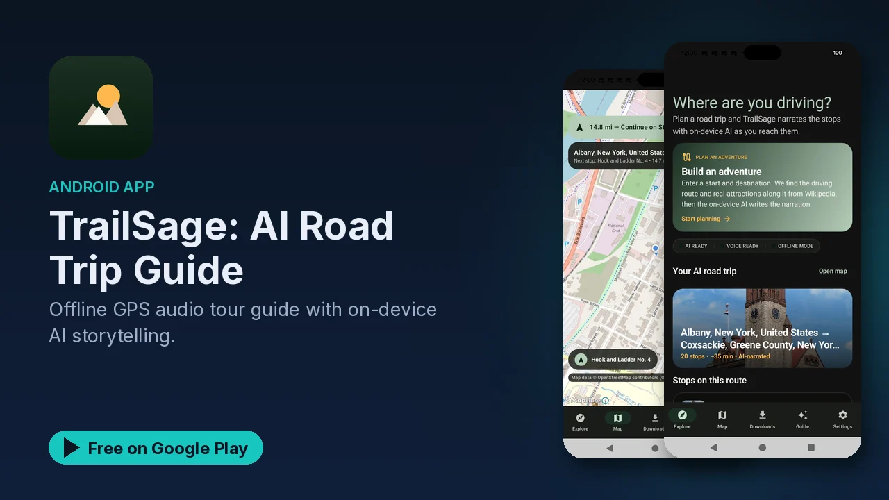 TrailSage: an offline GPS audio tour guide for your road trips