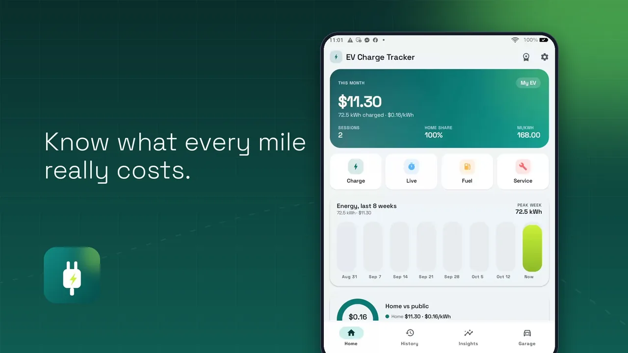 EV Charge Tracker is live on Google Play: know what every mile really costs