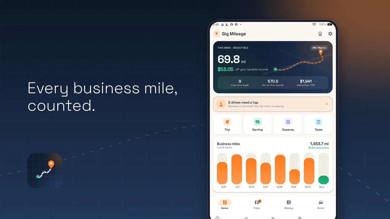 Watch: Gig Mileage Tracker is live on Google Play: every business mile, counted on YouTube
