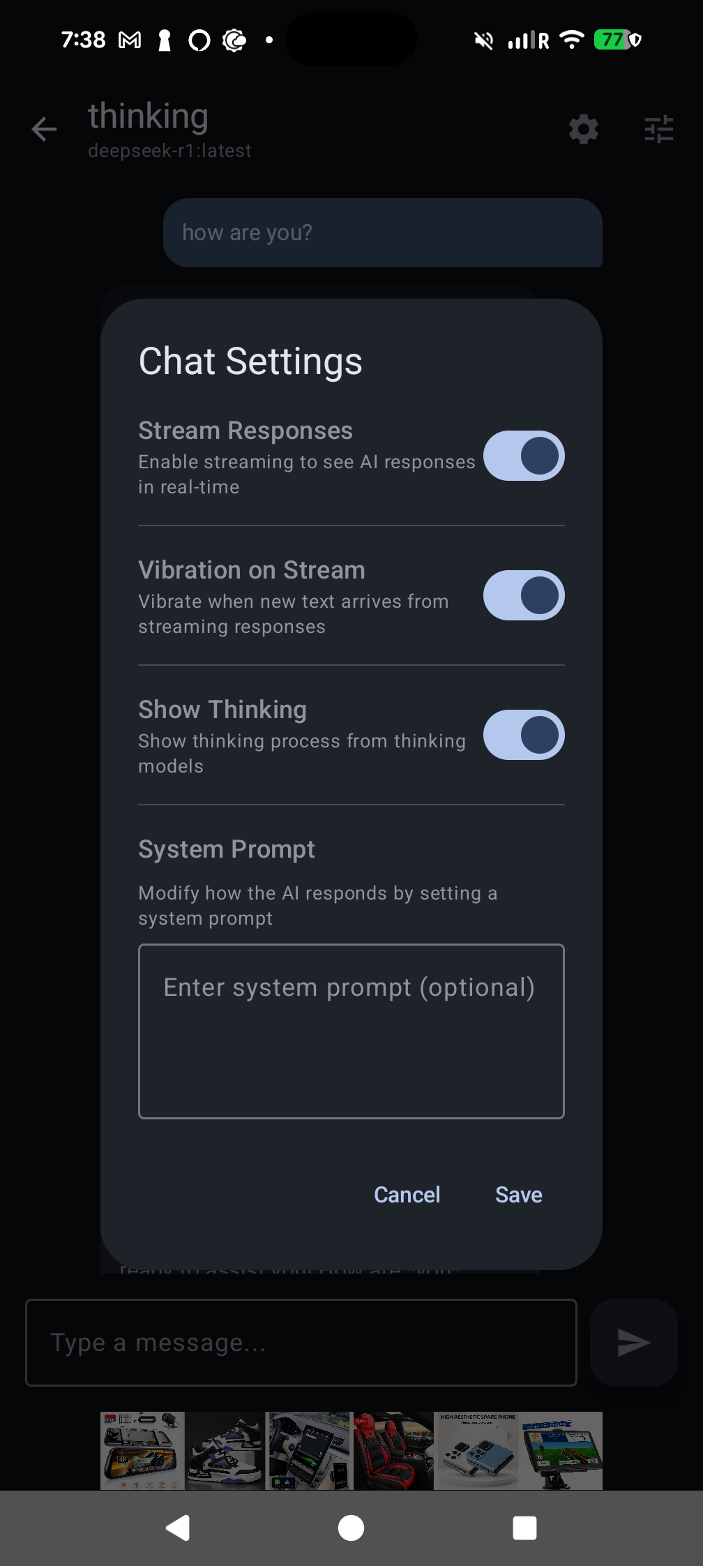 Thread Settings