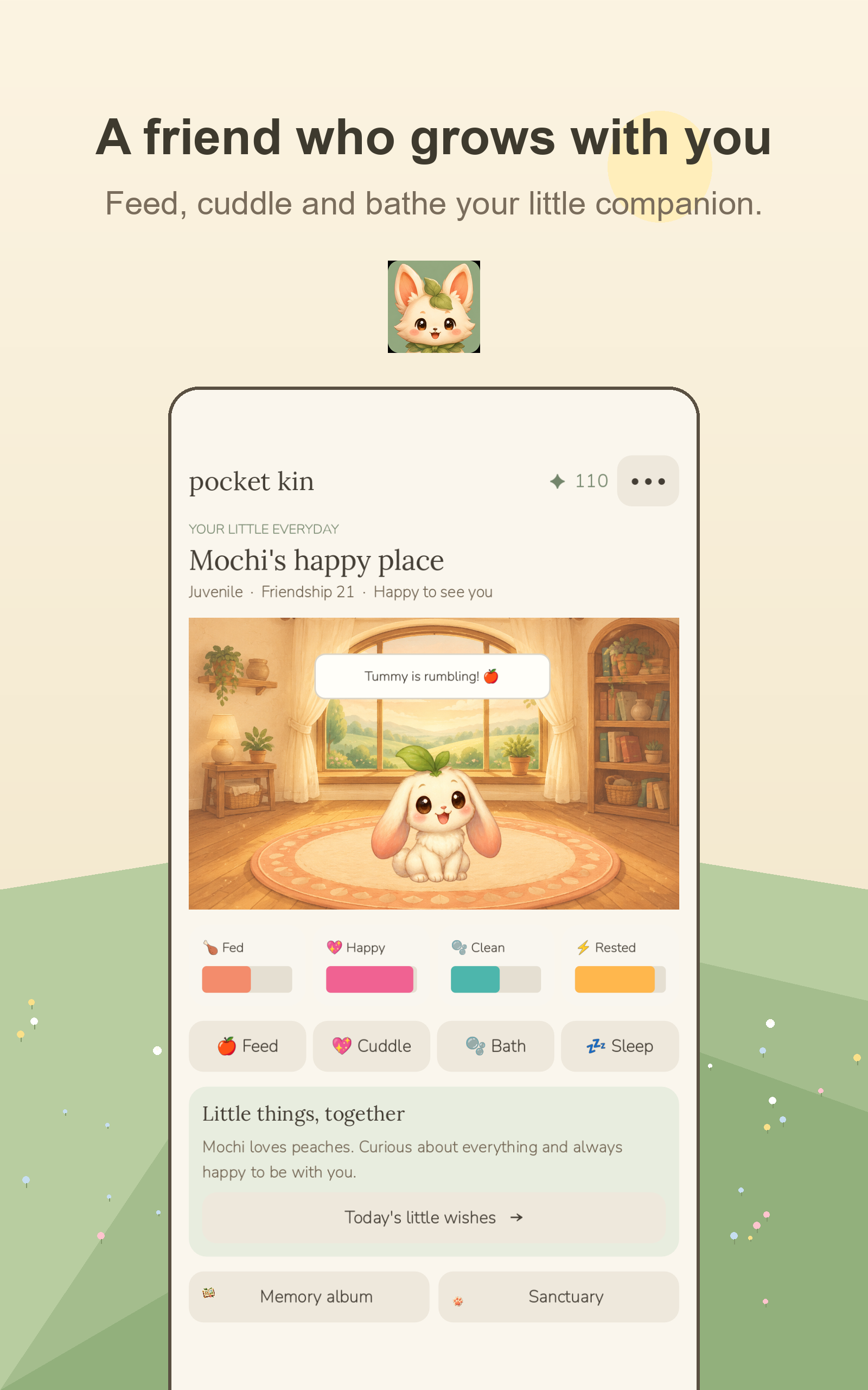Pocket Kin on tablet — second view