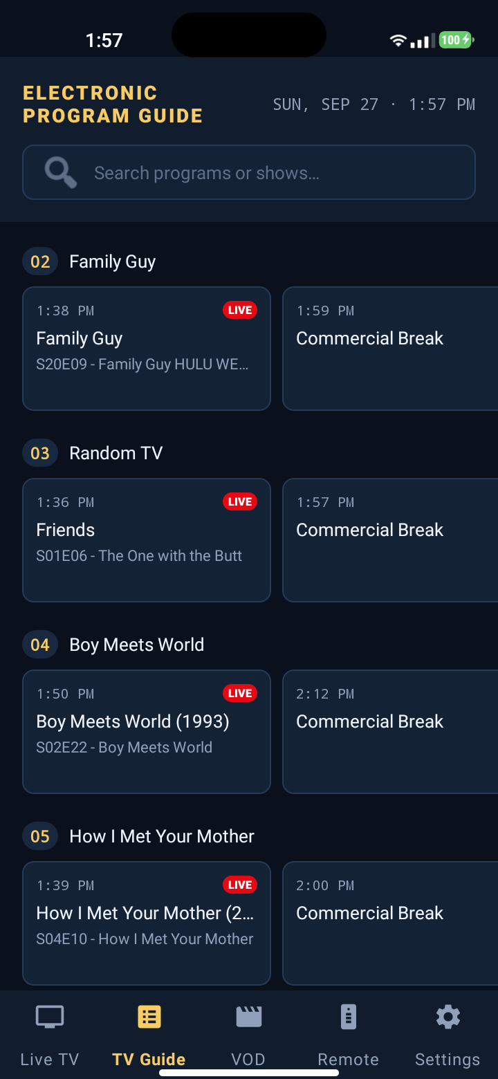 Mobile TV Guide