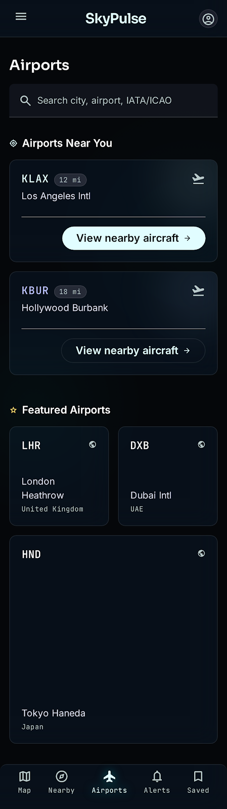 Airport lookup
