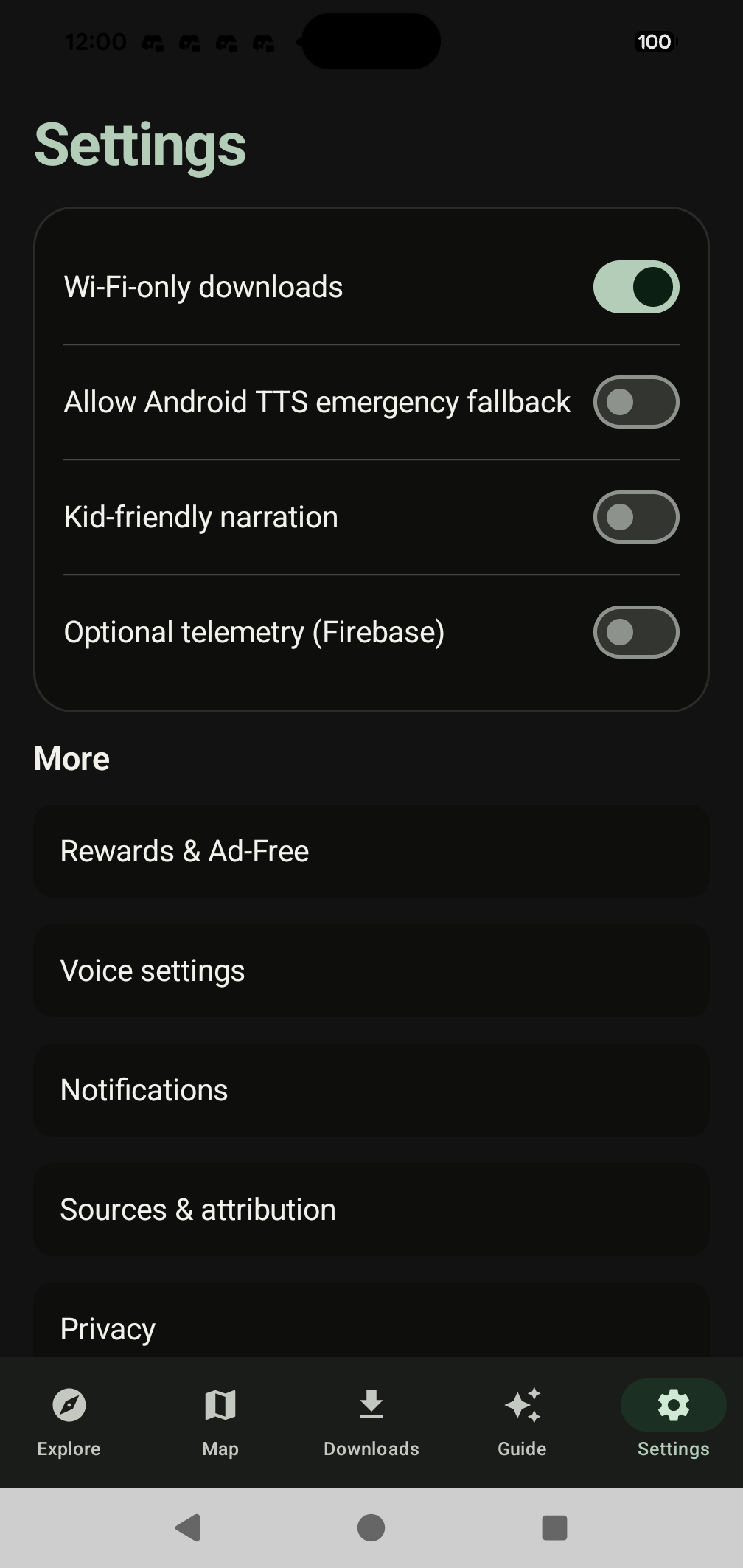 Settings & Privacy